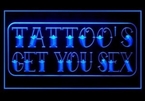 Tattoo Get You Sex LED Neon Sign